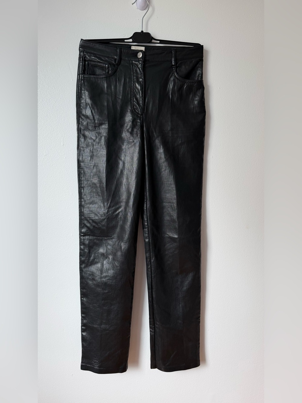 Aritzia Wilfred Black Faux Leather Pants